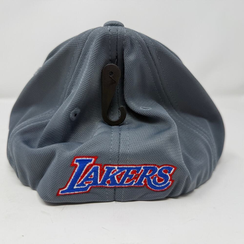 LA Lakers NBA USA Ultra Game Gray Hat American Flag Logo Adjustable Cap NWT - Picture 2 of 6